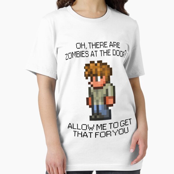 Item preview, Terraria Game Character - Oh, There Are Zombies At The Door? designed and sold by RobertoDerek6.