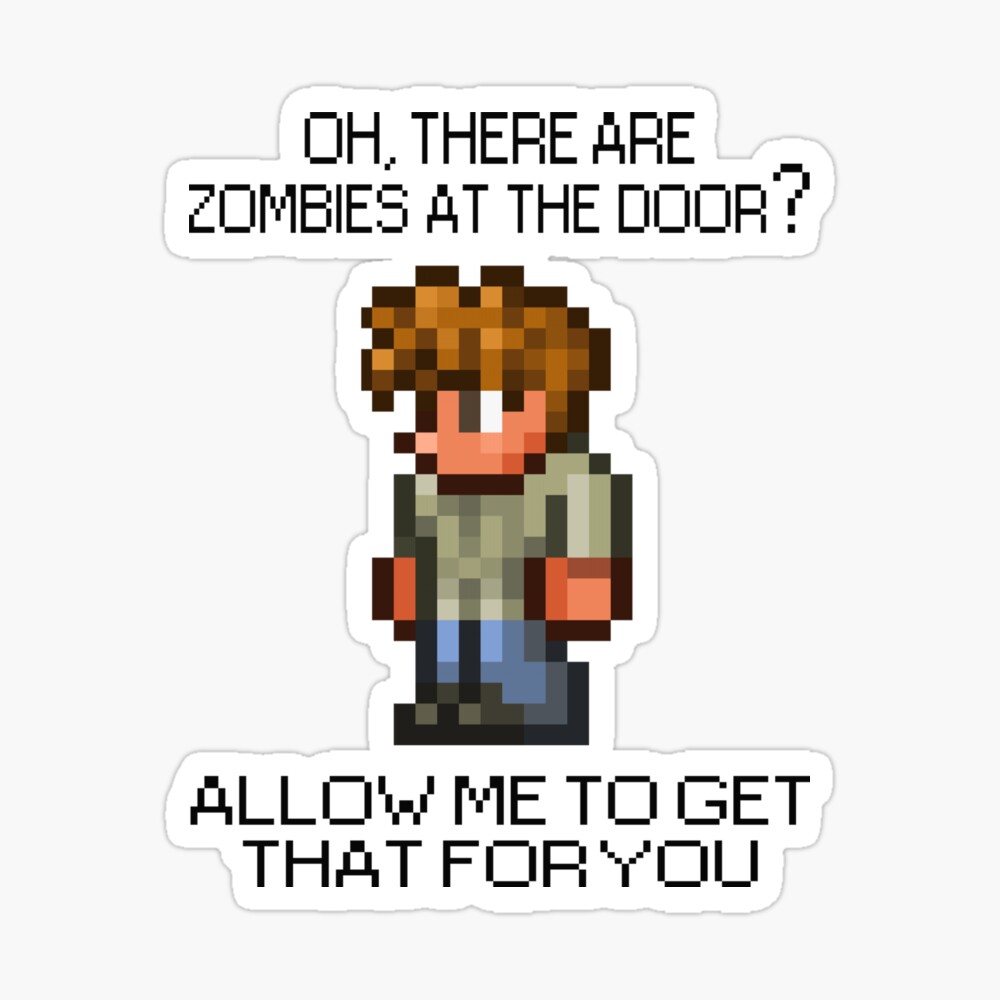 Terraria Game Character - Oh, There Are Zombies At The Door?