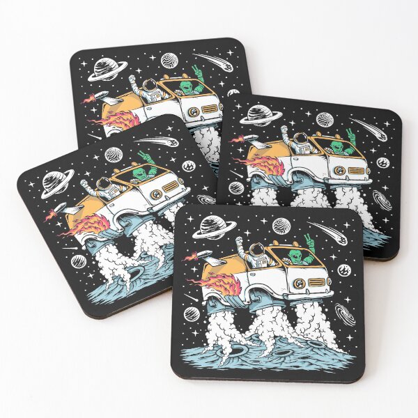 Item preview, Astronaut Alien Drive Space Car Illustration designed and sold by Peekonet.