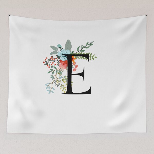 Artikelvorschau, Buchstabe "E" Monogramm Bunte Blumenidentität Persönlicher Ausdruck entworfen und verkauft von Best-Of-Me.