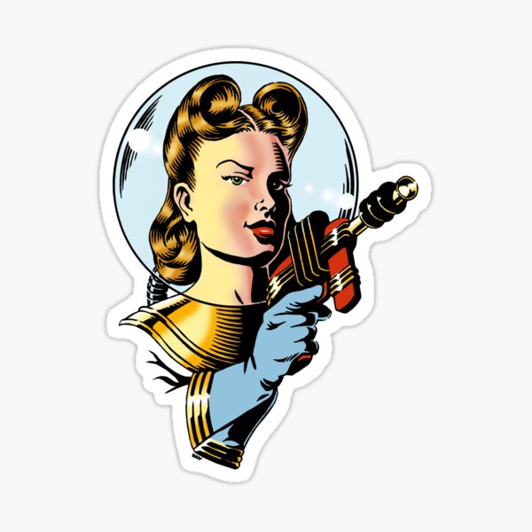 Space Girl (colour version) Sticker