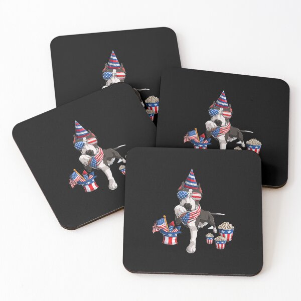 Item preview, Black Pitbull Dog, American Independence Day. designed and sold by FloralStore.