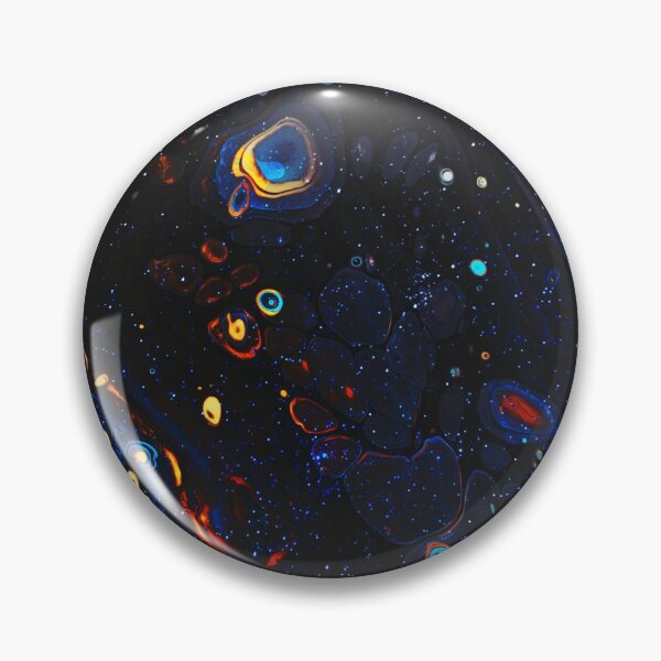 Item preview, “Jiro Avaratra” abstract, colored collage of iridescent waves, drops and water elements in cyan, blue and oranges on black designed and sold by N-o-r-d-l-y-s.