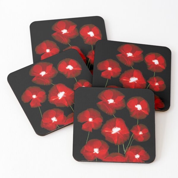 Item preview, Transparent Flowers on Black Background designed and sold by BilgePaksoylu.
