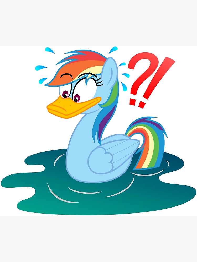 Poster « Rainbow Dash Duck Mon petit poney », par Laserbeak | Redbubble