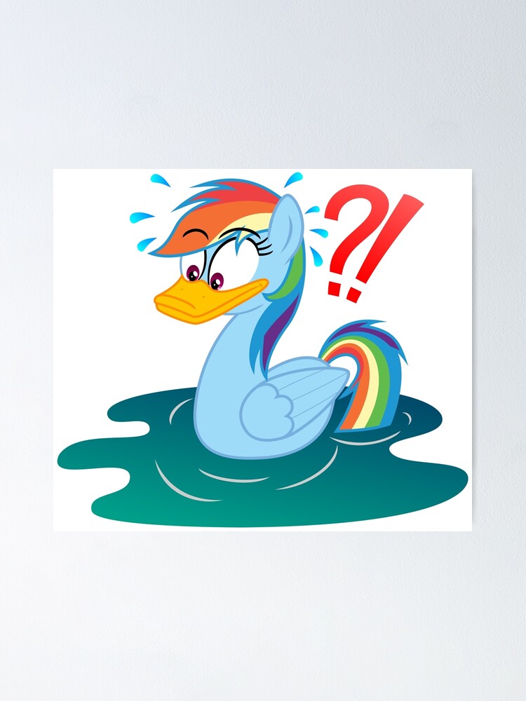 Poster « Rainbow Dash Duck Mon petit poney », par Laserbeak | Redbubble