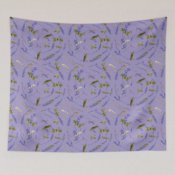 Item preview, Herbspiral garden pattern in purple designed and sold by Breurs.