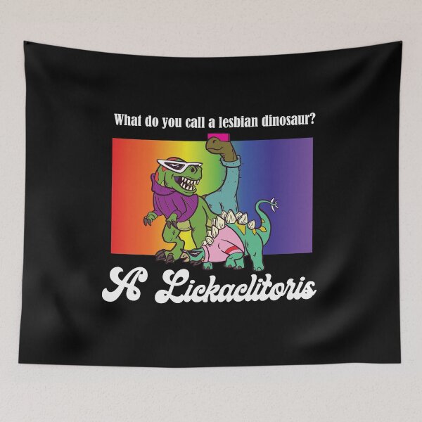 Item preview, Lickaclitorisis dinosaur Funny LGBT Pride Rainbow Lesbian  designed and sold by Rzelemenz.