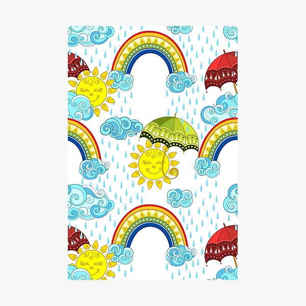 Item preview, Fairytale Weather Forecast Print designed and sold by lissantee.
