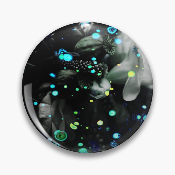 Item preview, "Shadows in the Water" Floral plant collage of a blooming bouquet wrapped in blue water particles designed and sold by N-o-r-d-l-y-s.
