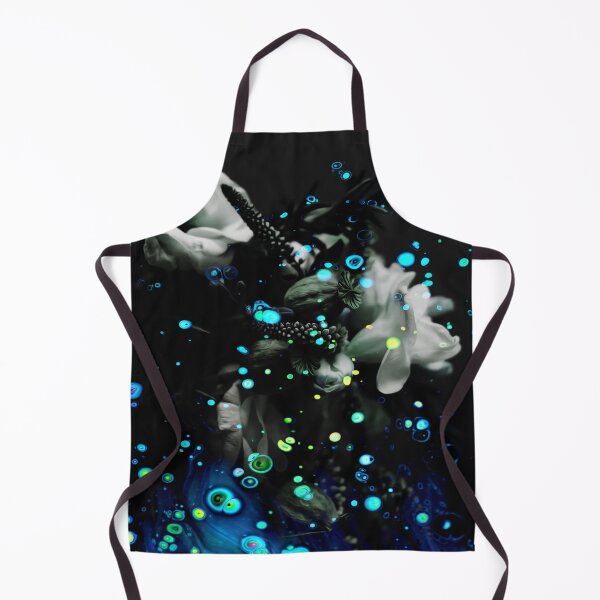 Item preview, "Shadows in the Water" Floral plant collage of a blooming bouquet wrapped in blue water particles designed and sold by N-o-r-d-l-y-s.