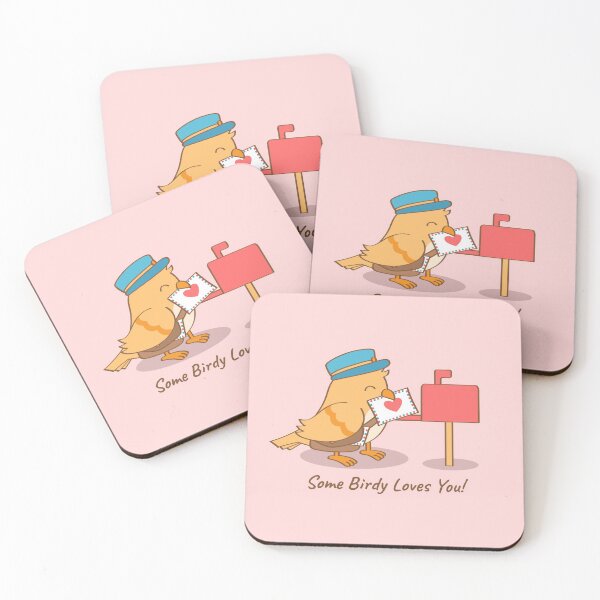 Item preview, Cute Bird Postman Some Birdy Loves You Pun designed and sold by rustydoodle.