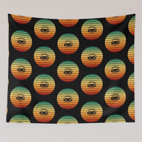 Item preview, Coffee Vintage Retro Sunset designed and sold by crazycoffeefan.