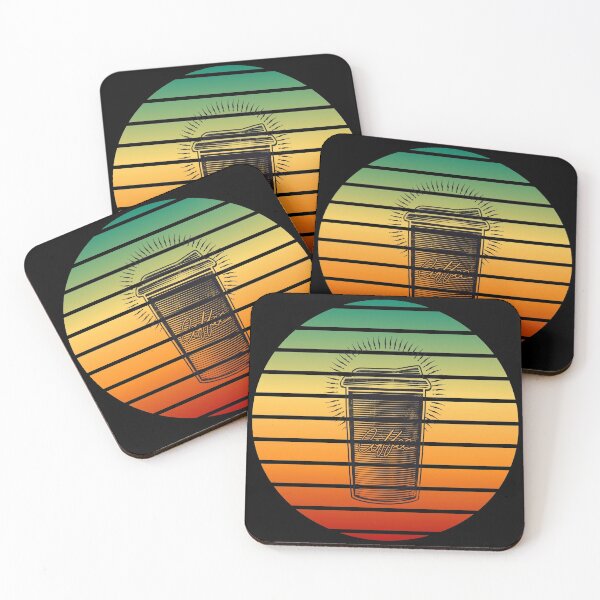 Item preview, Coffee Vintage Retro Sunset designed and sold by crazycoffeefan.
