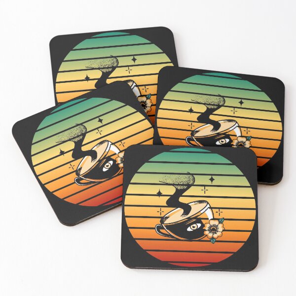 Item preview, Coffee Vintage Retro Sunset designed and sold by crazycoffeefan.
