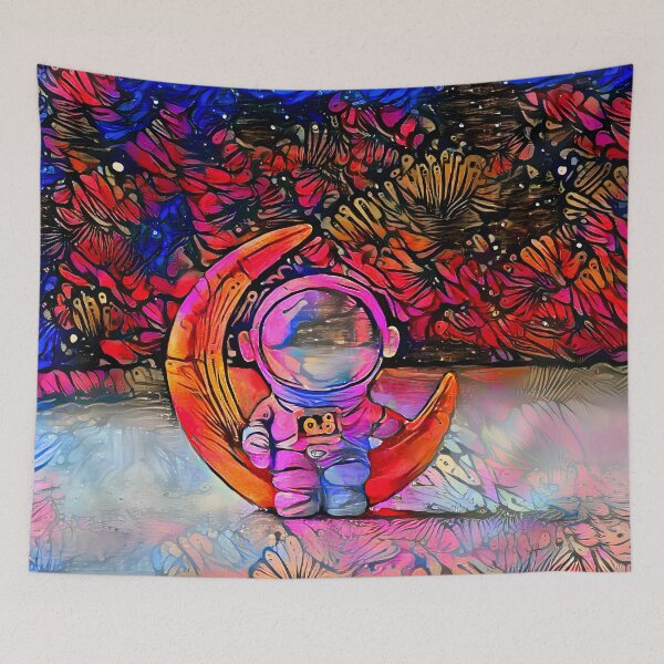 Item preview, Cute Pink Cosmonaut On The Moon designed and sold by Versatill.