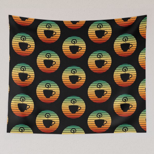 Item preview, Coffee Vintage Retro Sunset designed and sold by crazycoffeefan.