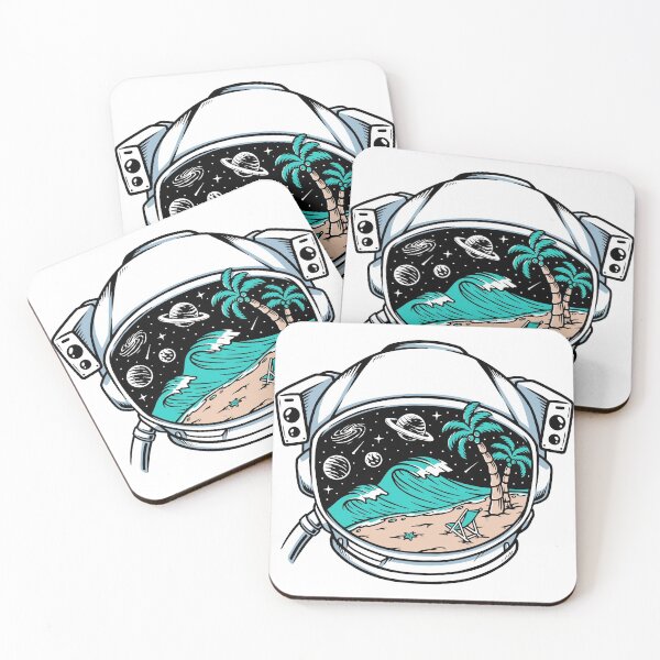 Item preview, Beach View in Astronaut Helmet designed and sold by Peekonet.