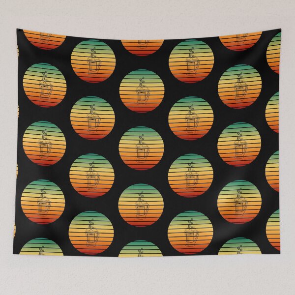 Item preview, Coffee Vintage Retro Sunset designed and sold by crazycoffeefan.
