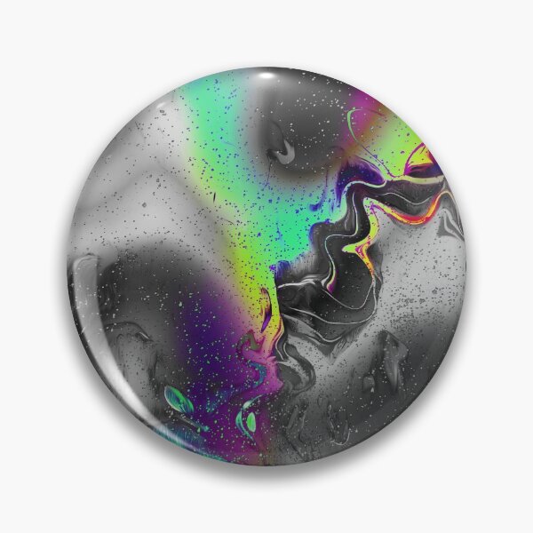 Item preview, "Revoltulet" abstract, colored collage of starry sky with iridescent waves in neon colors designed and sold by N-o-r-d-l-y-s.