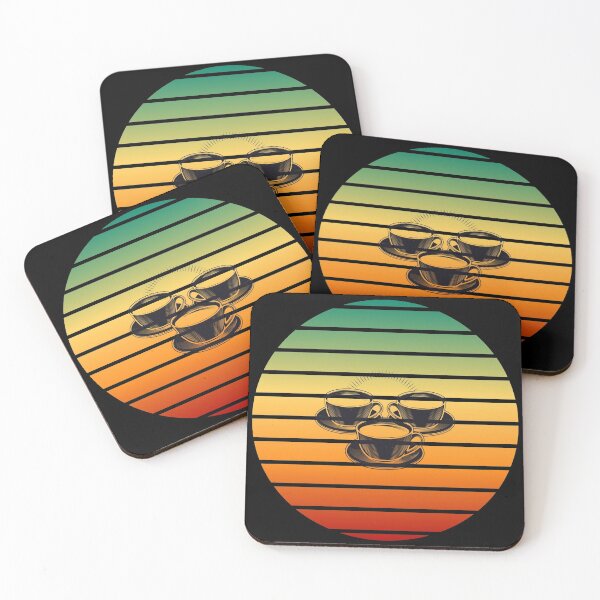 Item preview, Coffee Vintage Retro Sunset designed and sold by crazycoffeefan.