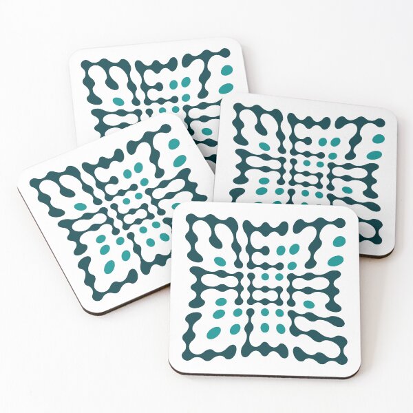 Item preview, Warped Metaballs Typography (Teal) designed and sold by John Uttley.