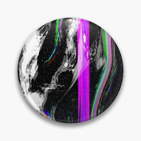 Item preview, "Norrsken" abstract, colored collage of a starry sky with iridescent drops of color in neon colors with a glitch effect designed and sold by N-o-r-d-l-y-s.