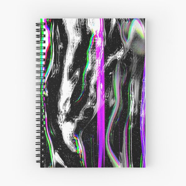 Item preview, "Norrsken" abstract, colored collage of a starry sky with iridescent drops of color in neon colors with a glitch effect designed and sold by N-o-r-d-l-y-s.