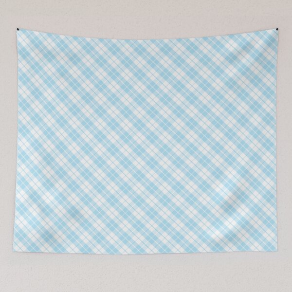 Item preview, light baby blue tartan pattern designed and sold by ImagineKaye.