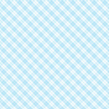Trendy Light Blue tartan pattern Monogram Socks
