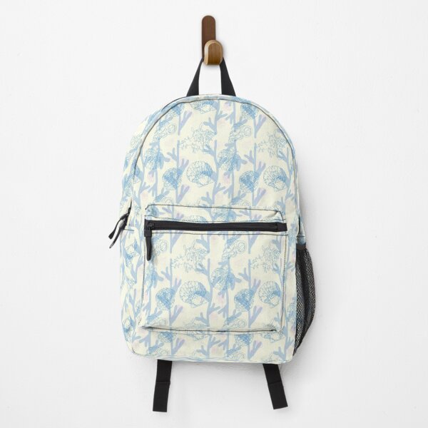 Item preview, Seashells 2 sizes seaweed pattern in blue and pink designed and sold by Breurs.