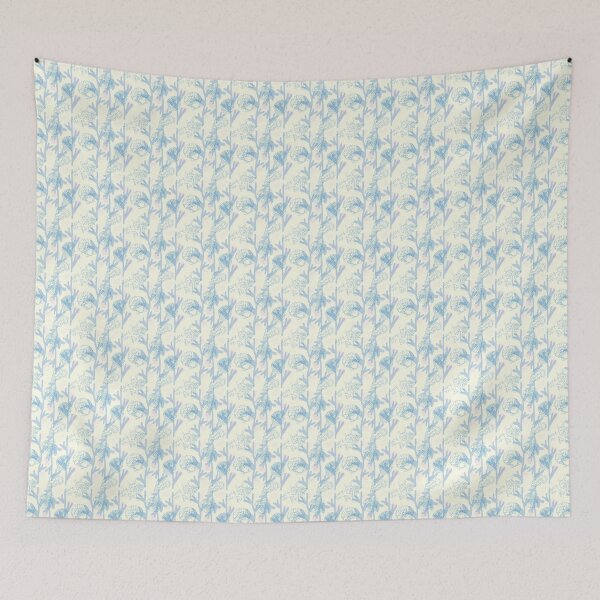 Item preview, Seashells 2 sizes seaweed pattern in blue and pink designed and sold by Breurs.