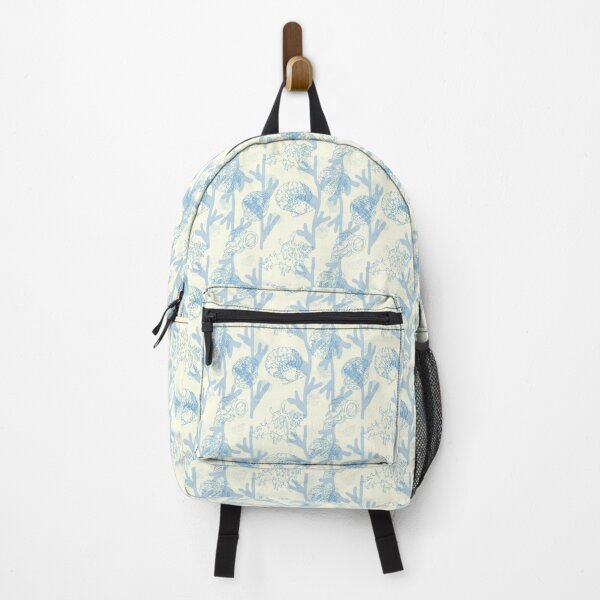 Item preview, Seashells 2 sizes seaweed pattern in blue designed and sold by Breurs.