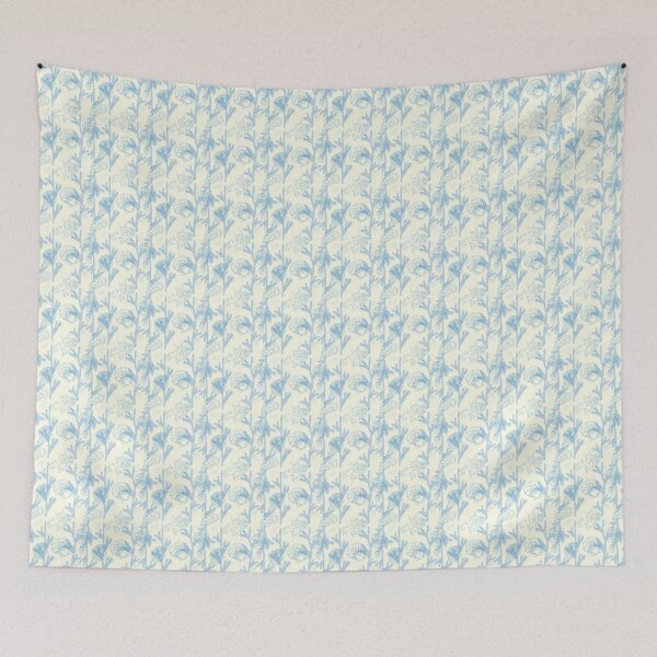 Item preview, Seashells 2 sizes seaweed pattern in blue designed and sold by Breurs.