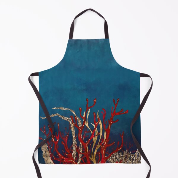 Item preview, Red Coral and Gold Abstract 2 designed and sold by k9printart.