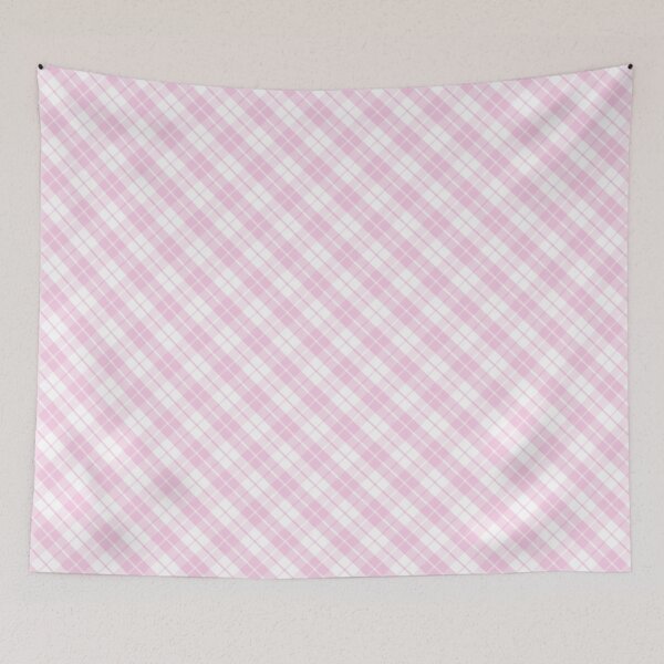 Item preview, baby pink tartan pattern designed and sold by ImagineKaye.