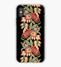 Ukulele Pattern (Black) iPhone Case