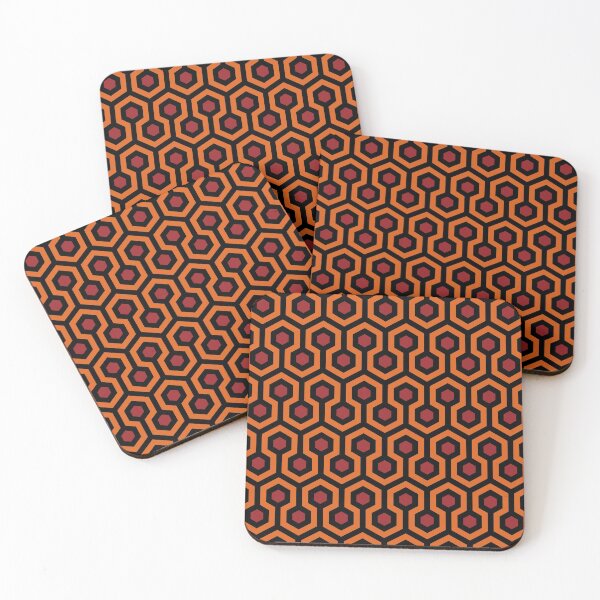 Item preview, Geometric Pattern: Looped Hexagons: Orange/Red/Black designed and sold by Red Wolf.