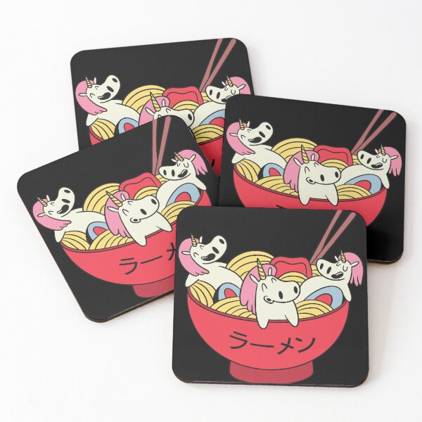 Item preview, Cute Unicorns with Ramen - Kawaii Designs designed and sold by Watersolution.