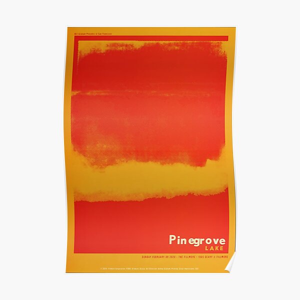 "Orange Pinegrove Lakes Poster" Poster for Sale by antiquestuff Redbubble
