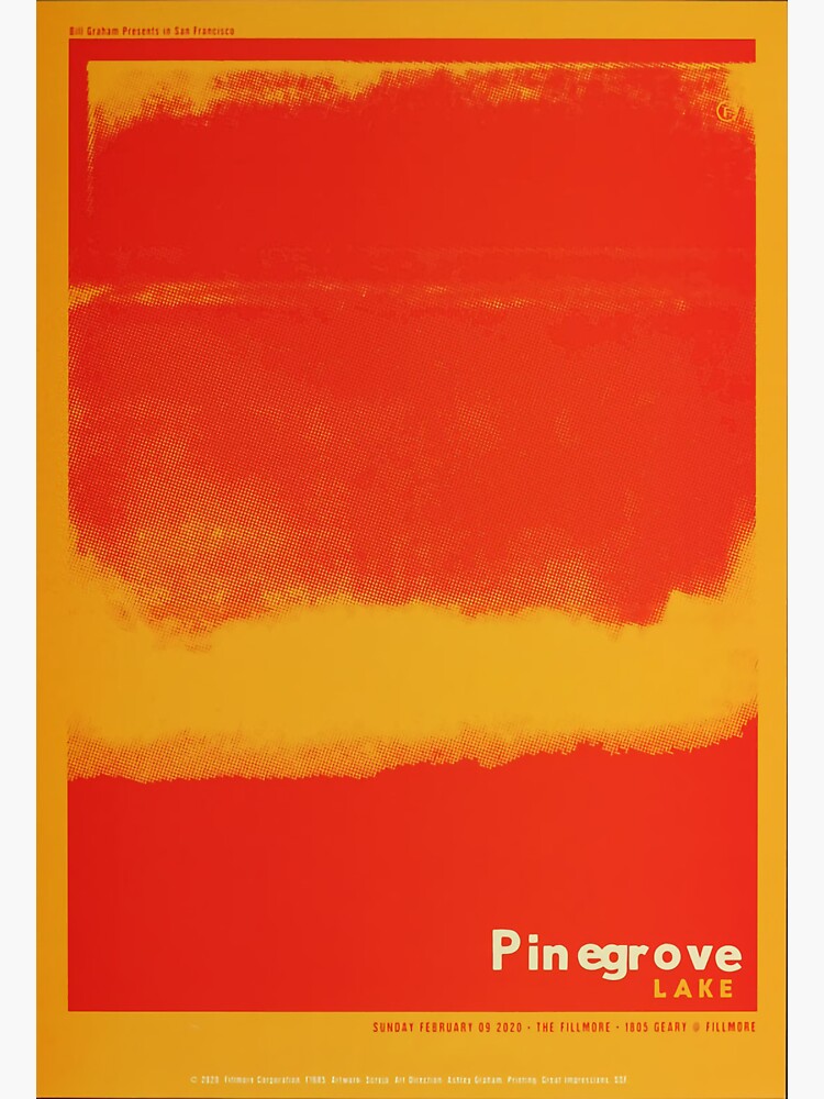 "Orange Pinegrove Lakes Poster" Sticker by antiquestuff Redbubble