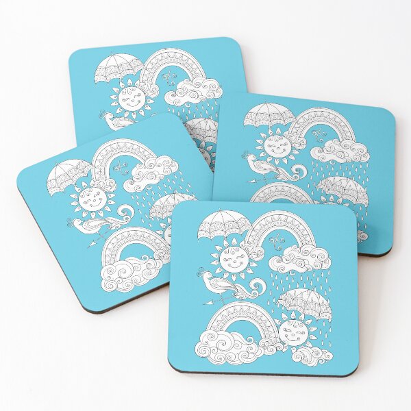 Item preview, Noncolored Fairytale Weather Forecast Print designed and sold by lissantee.