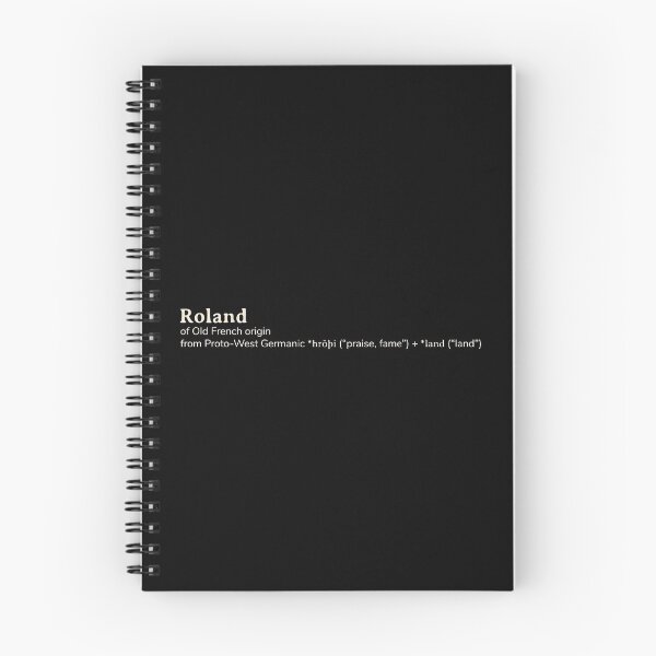 Item preview, Roland name etymology designed and sold by YourNameStory.