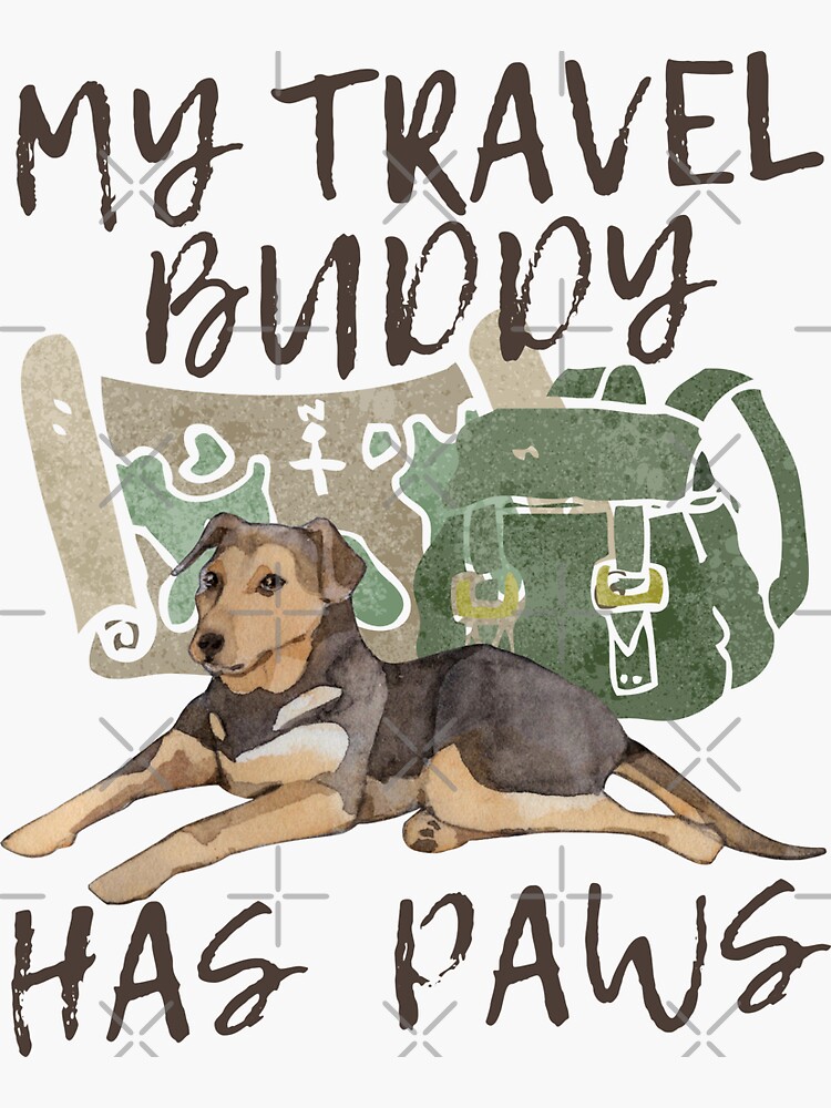 "My Travel Buddy Has Paws Labrashepherd" Sticker for Sale by Bearfull