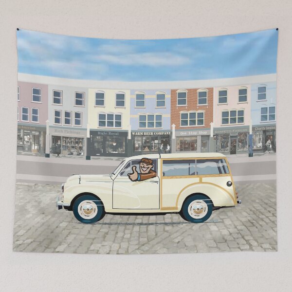 Item preview, Old English White Morris Minor Traveller (left hand drive) designed and sold by Bigs66.