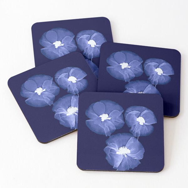 Item preview, Transparent flowers with dark blue background designed and sold by BilgePaksoylu.