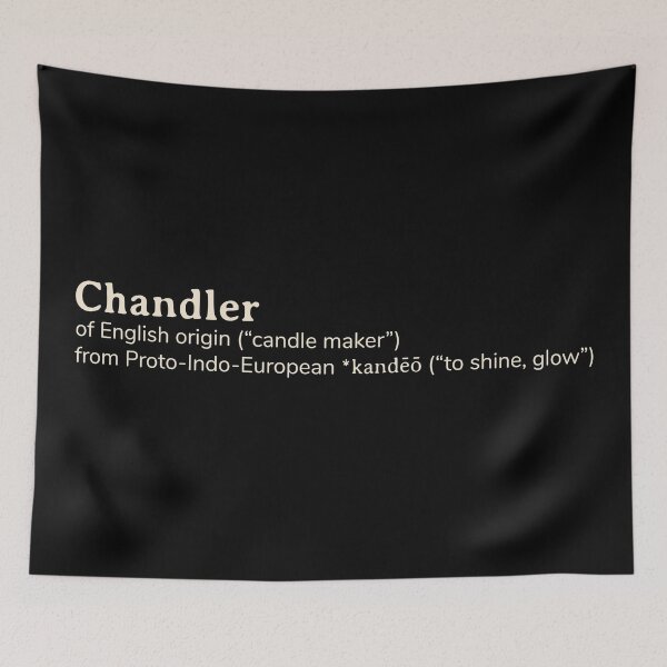 Item preview, Chandler name etymology designed and sold by YourNameStory.