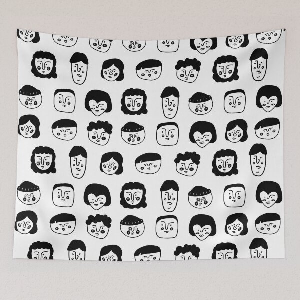 Item preview, Faces (pattern) designed and sold by felicia-felicia.
