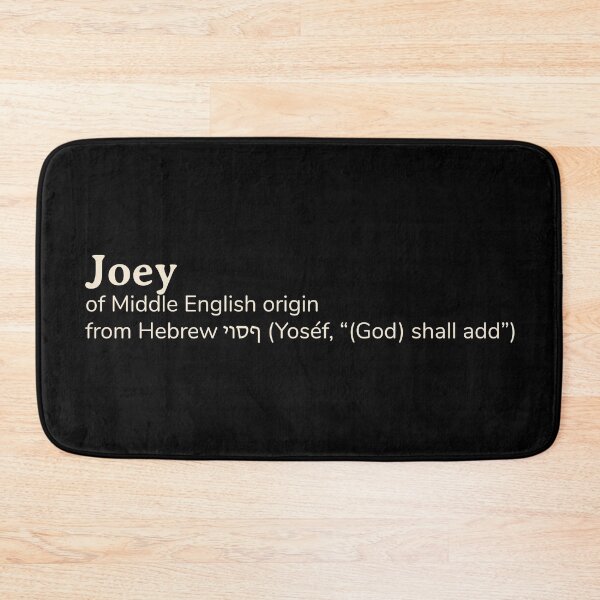 Item preview, Joey name etymology designed and sold by YourNameStory.