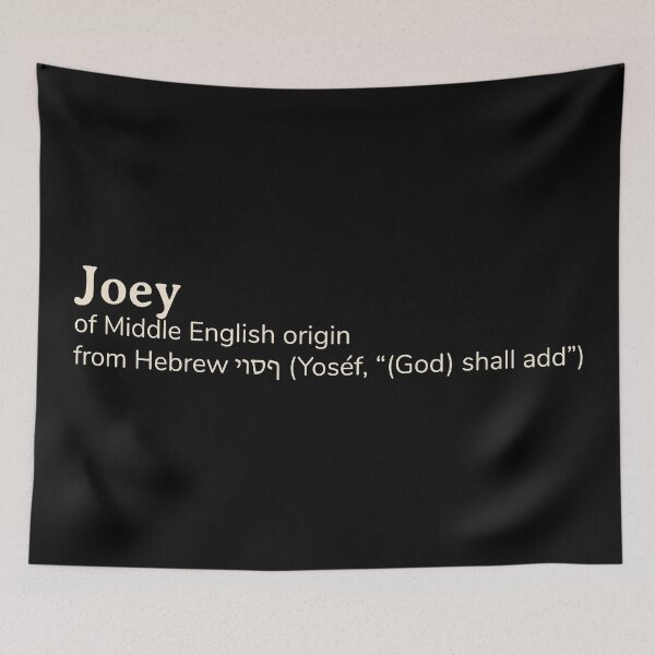 Item preview, Joey name etymology designed and sold by YourNameStory.